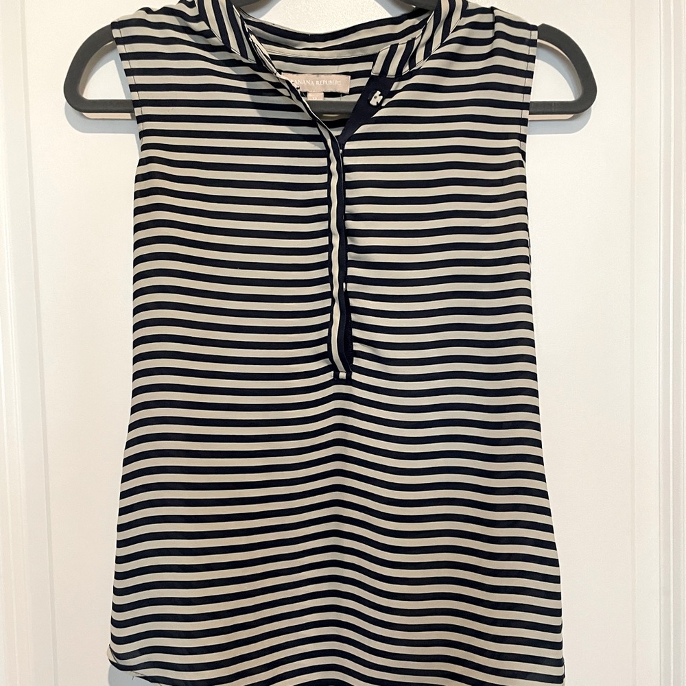 Stripe Navy Tank